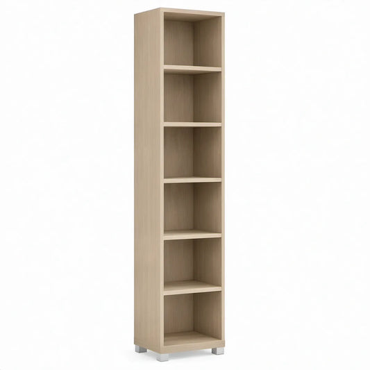 Estante Alta em Carvalho Claro 40 x 28 x 202 cm com 6 Prateleiras